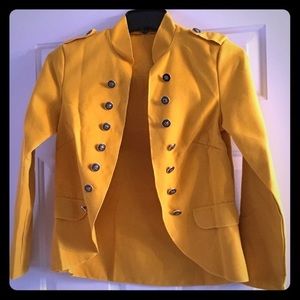 Yellow military style jacket - NEW! - size small